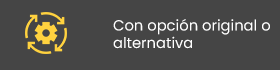 Con opción original o alternativa