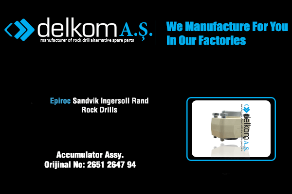 Acumulador Rock Drill Spare Parts