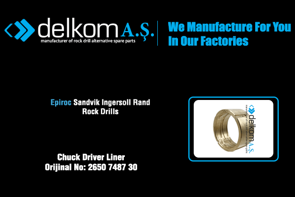 Rotasyon Arka Burcu Rock Drill Spare Parts