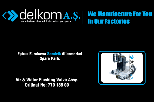 Su ve Hava Valfi Komple Rock Drill Spare Parts
